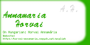 annamaria horvai business card