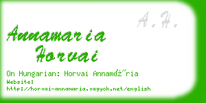 annamaria horvai business card